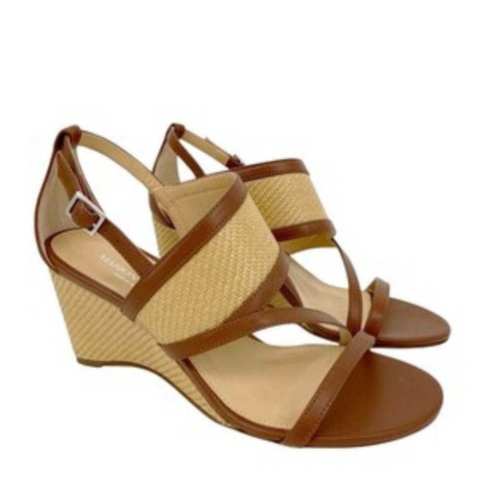 Marion Parke Penny Rattan Wedge Sandal size 41 brand new never worn